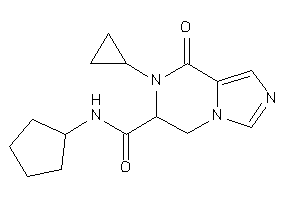 Image of N-cyclopentyl-7-cyclopropyl-8-keto-5,6-dihydroimidazo[1,5-a]pyrazine-6-carboxamide