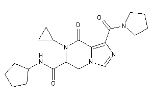 N-cyclopentyl-7-cyclopropyl-8-keto-1-(pyrrolidine-1-carbonyl)-5,6-dihydroimidazo[1,5-a]pyrazine-6-carboxamide