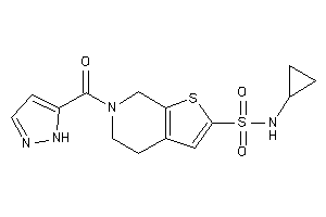 N-cyclopropyl-6-(1H-pyrazole-5-carbonyl)-5,7-dihydro-4H-thieno[2,3-c]pyridine-2-sulfonamide