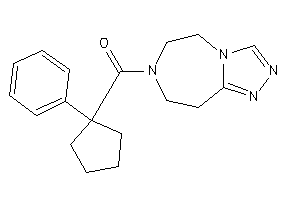 Image of (1-phenylcyclopentyl)-(5,6,8,9-tetrahydro-[1,2,4]triazolo[3,4-g][1,4]diazepin-7-yl)methanone