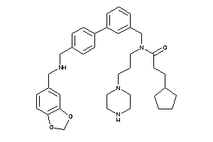 3-cyclopentyl-N-(3-piperazinopropyl)-N-[3-[4-[(piperonylamino)methyl]phenyl]benzyl]propionamide