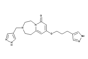 Image of 3-(1H-pyrazol-4-ylmethyl)-9-[3-(1H-pyrazol-4-yl)propoxy]-1,2,4,5-tetrahydropyrido[2,1-g][1,4]diazepin-7-one