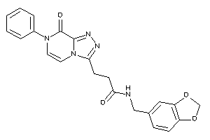 3-(8-keto-7-phenyl-[1,2,4]triazolo[4,3-a]pyrazin-3-yl)-N-piperonyl-propionamide