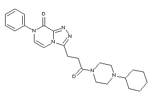3-[3-(4-cyclohexylpiperazino)-3-keto-propyl]-7-phenyl-[1,2,4]triazolo[4,3-a]pyrazin-8-one