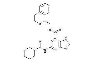 6-(cyclohexanecarbonylamino)-N-(isochroman-1-ylmethyl)-3H-benzimidazole-4-carboxamide