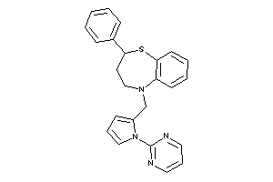 Image of 2-phenyl-5-[[1-(2-pyrimidyl)pyrrol-2-yl]methyl]-3,4-dihydro-2H-1,5-benzothiazepine