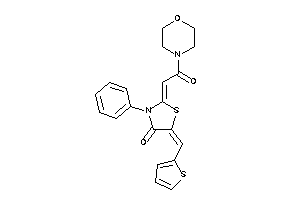 2-(2-keto-2-morpholino-ethylidene)-3-phenyl-5-(2-thenylidene)thiazolidin-4-one