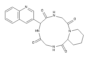 Image of 6-(3-quinolyl)-1,4,7,10-tetrazabicyclo[10.4.0]hexadecane-2,5,8,11-diquinone
