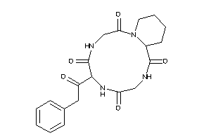 6-(2-phenylacetyl)-1,4,7,10-tetrazabicyclo[10.4.0]hexadecane-2,5,8,11-diquinone