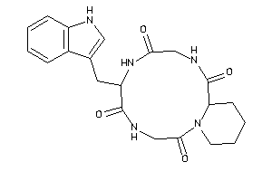Image of 6-(1H-indol-3-ylmethyl)-1,4,7,10-tetrazabicyclo[10.4.0]hexadecane-2,5,8,11-diquinone