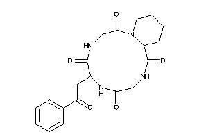 Image of 6-phenacyl-1,4,7,10-tetrazabicyclo[10.4.0]hexadecane-2,5,8,11-diquinone