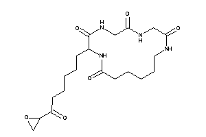 3-[6-keto-6-(oxiran-2-yl)hexyl]-2,5,8,11-tetrazacyclohexadecane-1,4,7,10-diquinone