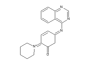 2-piperidin-1-ium-1-ylidene-5-quinazolin-4-ylimino-cyclohex-3-en-1-one