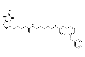Image of N-[2-[2-(4-anilinoquinazolin-7-yl)oxyethoxy]ethyl]-5-(2-keto-1,3,3a,4,6,6a-hexahydrothieno[3,4-d]imidazol-4-yl)valeramide