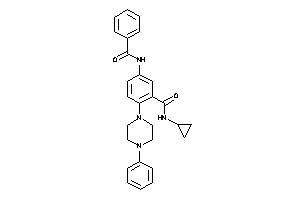 5-benzamido-N-cyclopropyl-2-(4-phenylpiperazino)benzamide