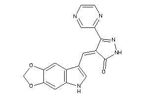 4-(5H-[1,3]dioxolo[4,5-f]indol-7-ylmethylene)-5-pyrazin-2-yl-2-pyrazolin-3-one