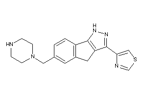 Image of 4-[6-(piperazinomethyl)-1,4-dihydroindeno[1,2-c]pyrazol-3-yl]thiazole