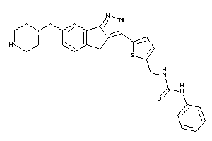 1-phenyl-3-[[5-[7-(piperazinomethyl)-2,4-dihydroindeno[1,2-c]pyrazol-3-yl]-2-thienyl]methyl]urea
