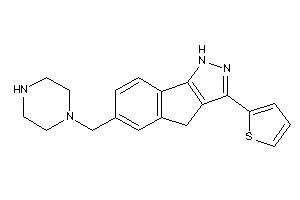 Image of 6-(piperazinomethyl)-3-(2-thienyl)-1,4-dihydroindeno[1,2-c]pyrazole