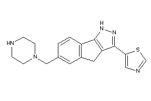 Image of 5-[6-(piperazinomethyl)-1,4-dihydroindeno[1,2-c]pyrazol-3-yl]thiazole