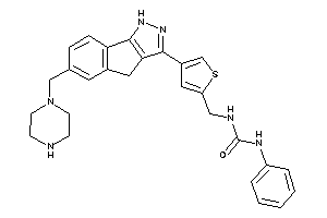 Image of 1-phenyl-3-[[4-[6-(piperazinomethyl)-1,4-dihydroindeno[1,2-c]pyrazol-3-yl]-2-thienyl]methyl]urea