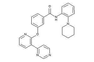 Image of N-(2-piperidinophenyl)-3-[[3-(4-pyrimidyl)-2-pyridyl]oxy]benzamide