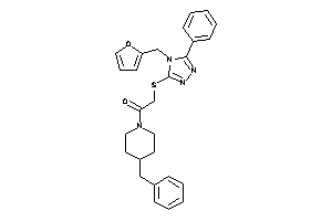 Image of 1-(4-benzylpiperidino)-2-[[4-(2-furfuryl)-5-phenyl-1,2,4-triazol-3-yl]thio]ethanone
