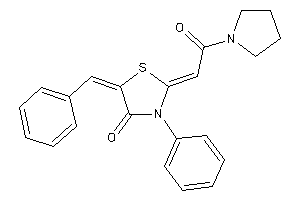 Image of 5-benzal-2-(2-keto-2-pyrrolidino-ethylidene)-3-phenyl-thiazolidin-4-one