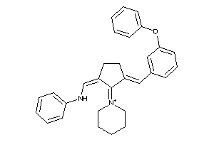 [3-(3-phenoxybenzylidene)-2-piperidin-1-ium-1-ylidene-cyclopentylidene]methyl-phenyl-amine