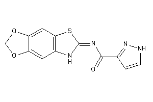 N-(7H-[1,3]dioxolo[4,5-f][1,3]benzothiazol-6-ylidene)-1H-pyrazole-3-carboxamide