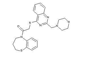Image of 1-(3,4-dihydro-2H-1,5-benzothiazepin-5-yl)-2-[[2-(morpholinomethyl)quinazolin-4-yl]thio]ethanone