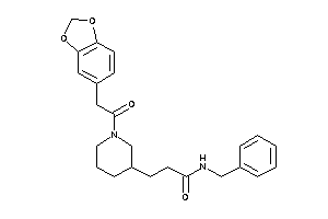 Image of 3-[1-[2-(1,3-benzodioxol-5-yl)acetyl]-3-piperidyl]-N-benzyl-propionamide