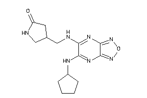 4-[[[5-(cyclopentylamino)furazano[3,4-b]pyrazin-6-yl]amino]methyl]-2-pyrrolidone