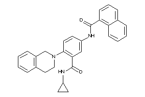 N-[3-(cyclopropylcarbamoyl)-4-(3,4-dihydro-1H-isoquinolin-2-yl)phenyl]-1-naphthamide