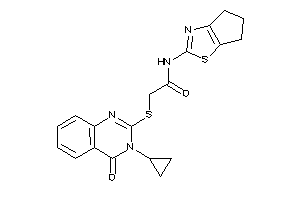2-[(3-cyclopropyl-4-keto-quinazolin-2-yl)thio]-N-(5,6-dihydro-4H-cyclopenta[d]thiazol-2-yl)acetamide