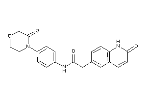 N-[4-(3-ketomorpholino)phenyl]-2-(2-keto-1H-quinolin-6-yl)acetamide