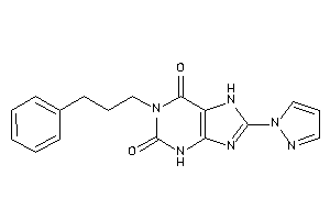 Image of 1-(3-phenylpropyl)-8-pyrazol-1-yl-7H-xanthine