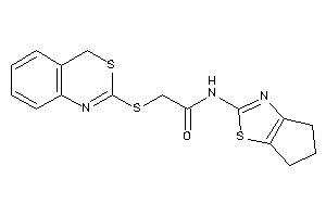 Image of 2-(4H-3,1-benzothiazin-2-ylthio)-N-(5,6-dihydro-4H-cyclopenta[d]thiazol-2-yl)acetamide