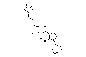 Image of N-(3-imidazol-1-ylpropyl)-4-keto-8-phenyl-6,7-dihydroimidazo[2,1-c][1,2,4]triazine-3-carboxamide