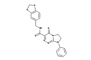 Image of 4-keto-8-phenyl-N-piperonyl-6,7-dihydroimidazo[2,1-c][1,2,4]triazine-3-carboxamide