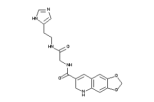N-[2-[2-(1H-imidazol-5-yl)ethylamino]-2-keto-ethyl]-5,6-dihydro-[1,3]dioxolo[4,5-g]quinoline-7-carboxamide