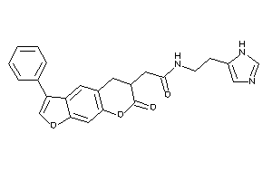 N-[2-(1H-imidazol-5-yl)ethyl]-2-(7-keto-3-phenyl-5,6-dihydrofuro[3,2-g]chromen-6-yl)acetamide