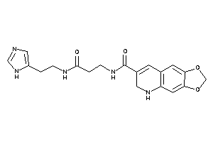N-[3-[2-(1H-imidazol-5-yl)ethylamino]-3-keto-propyl]-5,6-dihydro-[1,3]dioxolo[4,5-g]quinoline-7-carboxamide