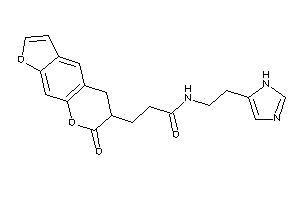Image of N-[2-(1H-imidazol-5-yl)ethyl]-3-(7-keto-5,6-dihydrofuro[3,2-g]chromen-6-yl)propionamide