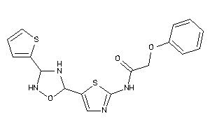 Image of 2-phenoxy-N-[5-[3-(2-thienyl)-1,2,4-oxadiazolidin-5-yl]thiazol-2-yl]acetamide