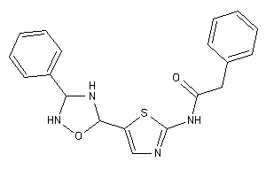 Image of 2-phenyl-N-[5-(3-phenyl-1,2,4-oxadiazolidin-5-yl)thiazol-2-yl]acetamide