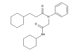 3-cyclohexyl-N-[2-(cyclohexylamino)-2-keto-ethyl]-N-phenyl-propionamide