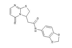 N-(1,3-benzodioxol-5-yl)-2-(5-keto-2,3-dihydrothiazolo[3,2-a]pyrimidin-3-yl)acetamide