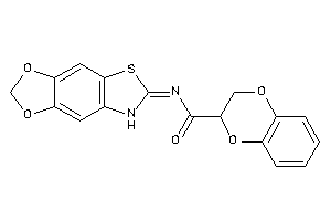 Image of N-(7H-[1,3]dioxolo[4,5-f][1,3]benzothiazol-6-ylidene)-2,3-dihydro-1,4-benzodioxine-3-carboxamide