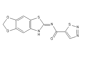 Image of N-(7H-[1,3]dioxolo[4,5-f][1,3]benzothiazol-6-ylidene)thiadiazole-5-carboxamide